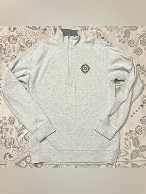 Disney Parks Club 33 Hinged Compass Quarter Zip Unisex Medium Heathered Grey